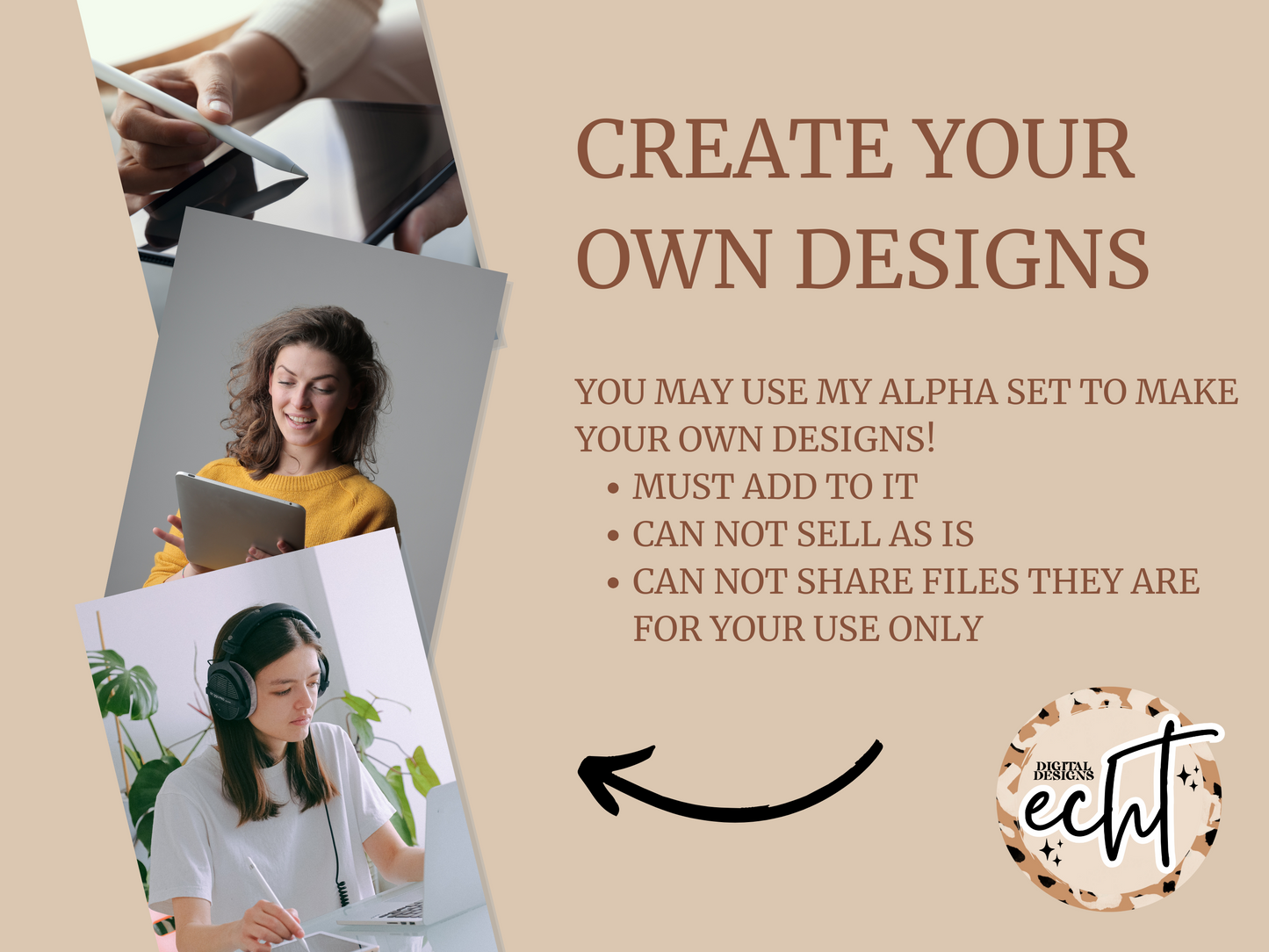 Leopard Faux Embroidery Alpha Set- Design Element- Digital Download