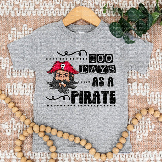 100 DAYS AS A PIRATE(RED)- PNG File- Digital Download