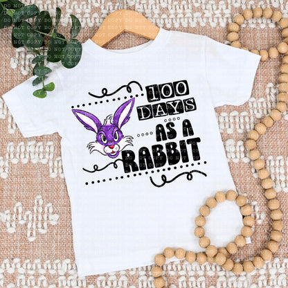 100 DAYS AS A RABBIT (PURPLE)- PNG File- Digital Download