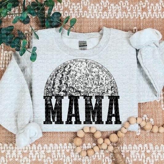 GOLF MAMA FAUX EMBROIDERY FAUX SEQUIN- PNG File- Digital Download