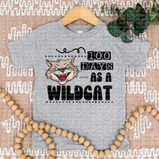100 DAYS AS A WILDCAT- PNG File- Digital Download