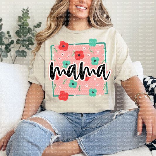 MAMA FLORAL DOTTED-PNG File- Digital Download