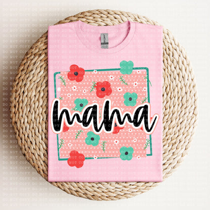 MAMA FLORAL DOTTED-PNG File- Digital Download