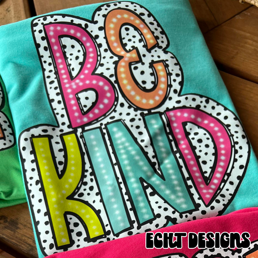 BE KIND NEON DOTTED TEE