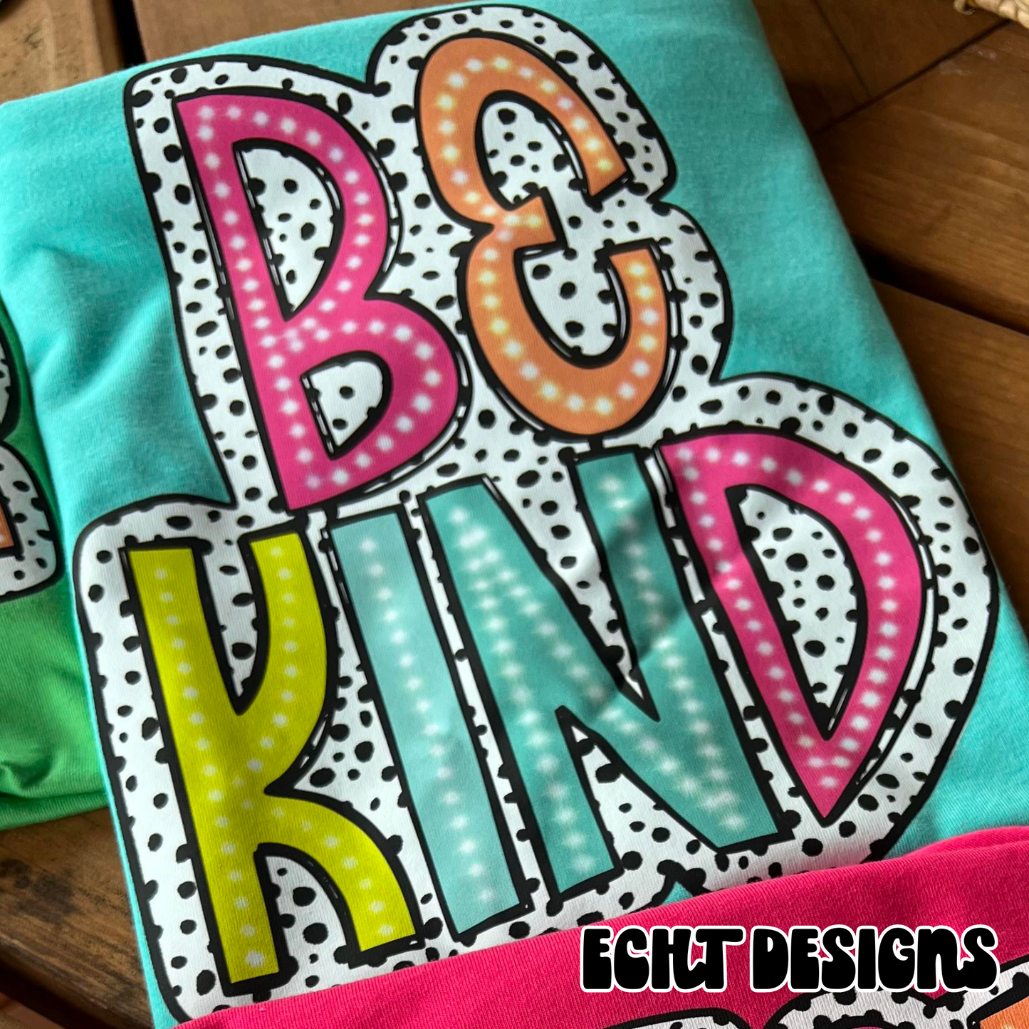 BE KIND NEON DOTTED TEE