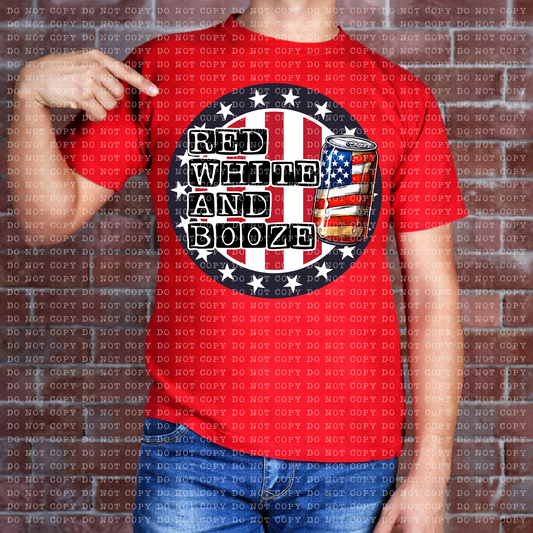 RED WHITE AND BOOZE- PNG File- Digital Download