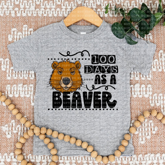 100 DAYS AS A BEAVER- PNG File- Digital Download