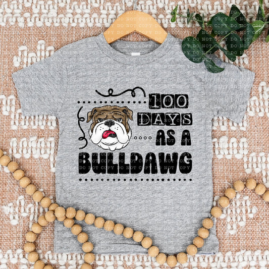 100 DAYS AS A BULLDAWG- PNG File- Digital Download