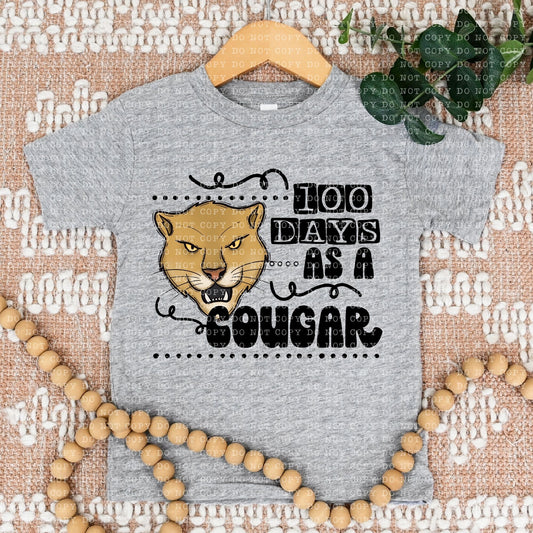 100 DAYS AS A COUGAR- PNG File- Digital Download