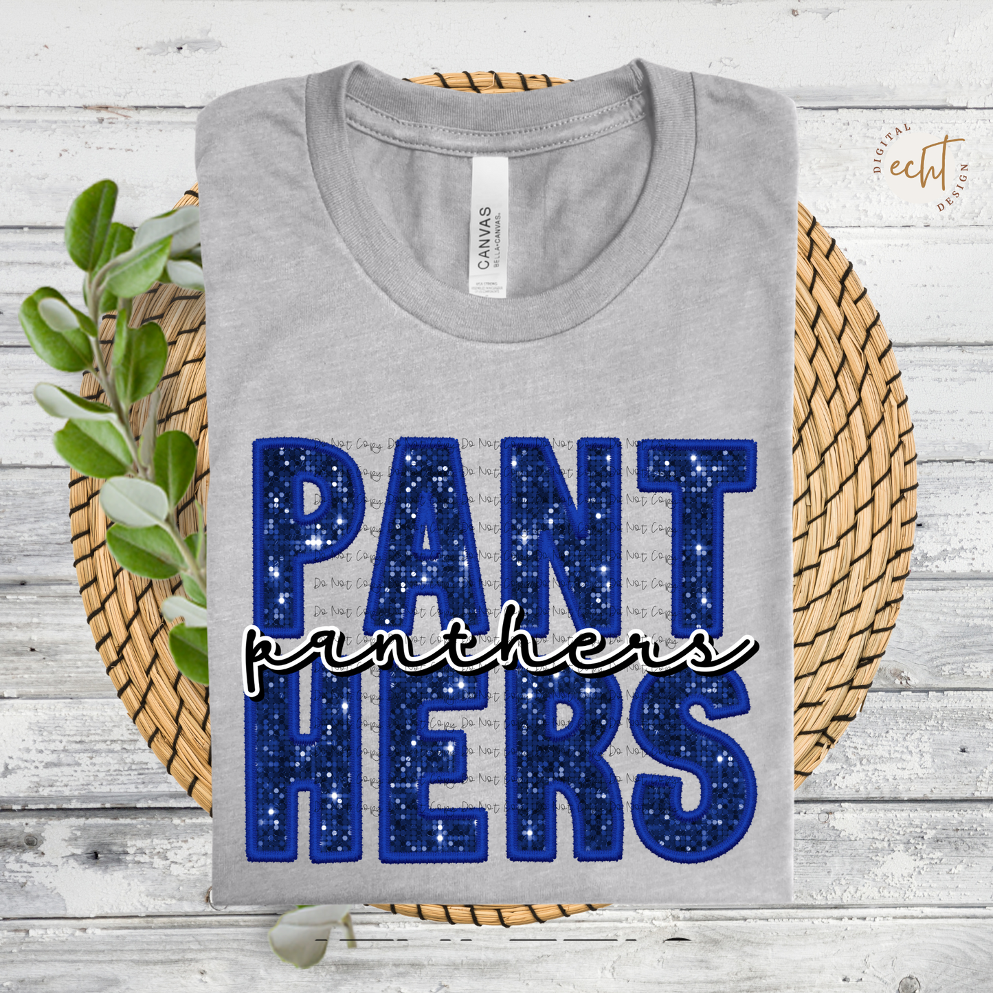 Panthers Faux Sequin/ Embroidery - PNG File- Digital Download