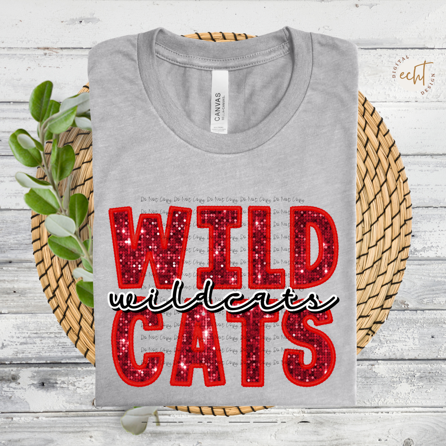 Wildcats Faux Sequin/ Embroidery - PNG File- Digital Download