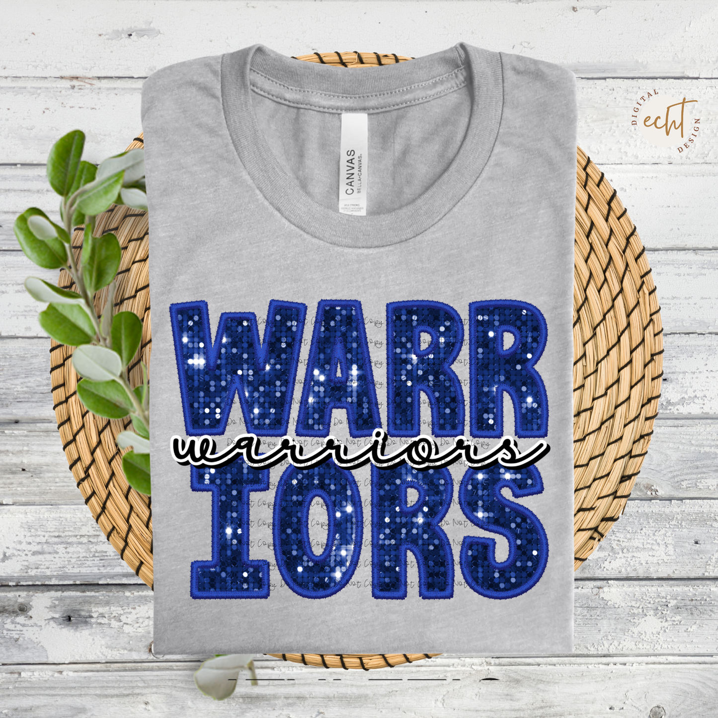 Warriors Faux Sequin/ Embroidery - PNG File- Digital Download