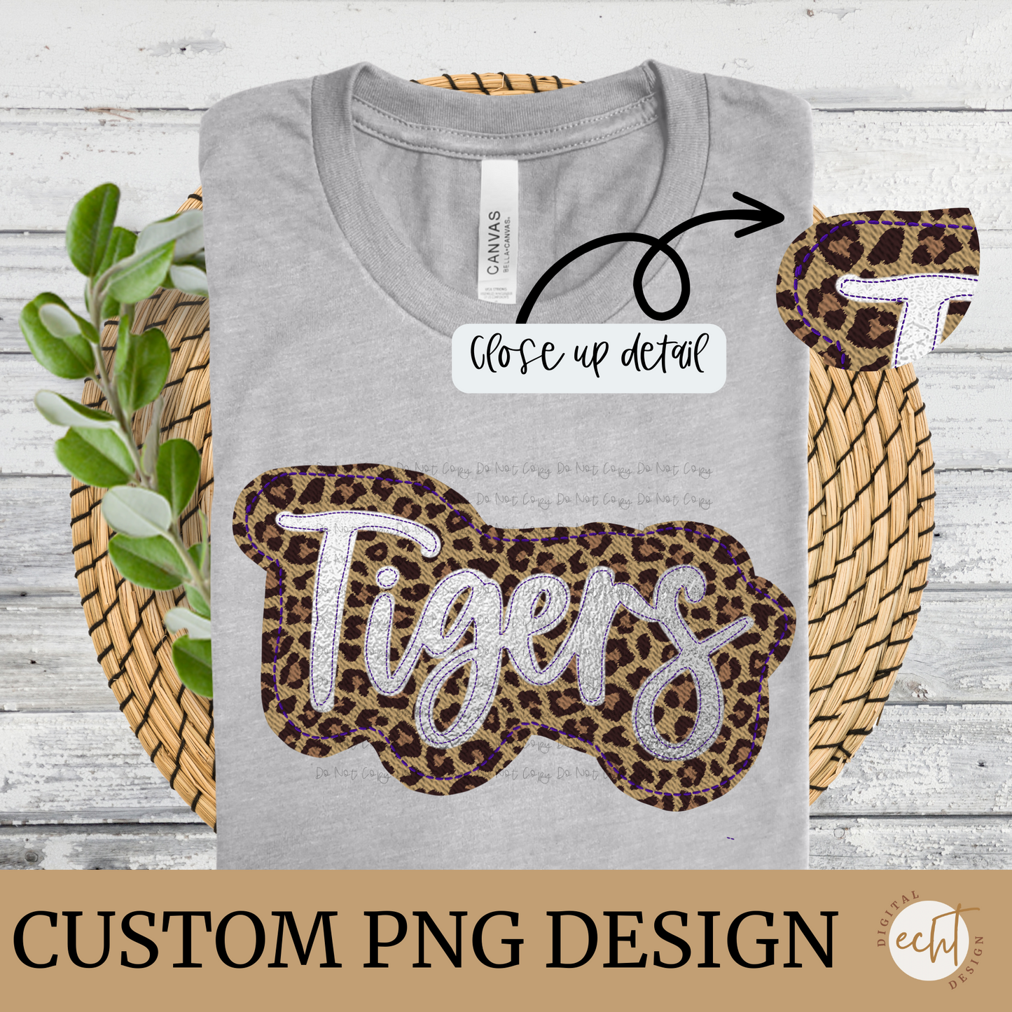 Custom Faux Appliqué /Faux Embroidery Team Design- Digital Download