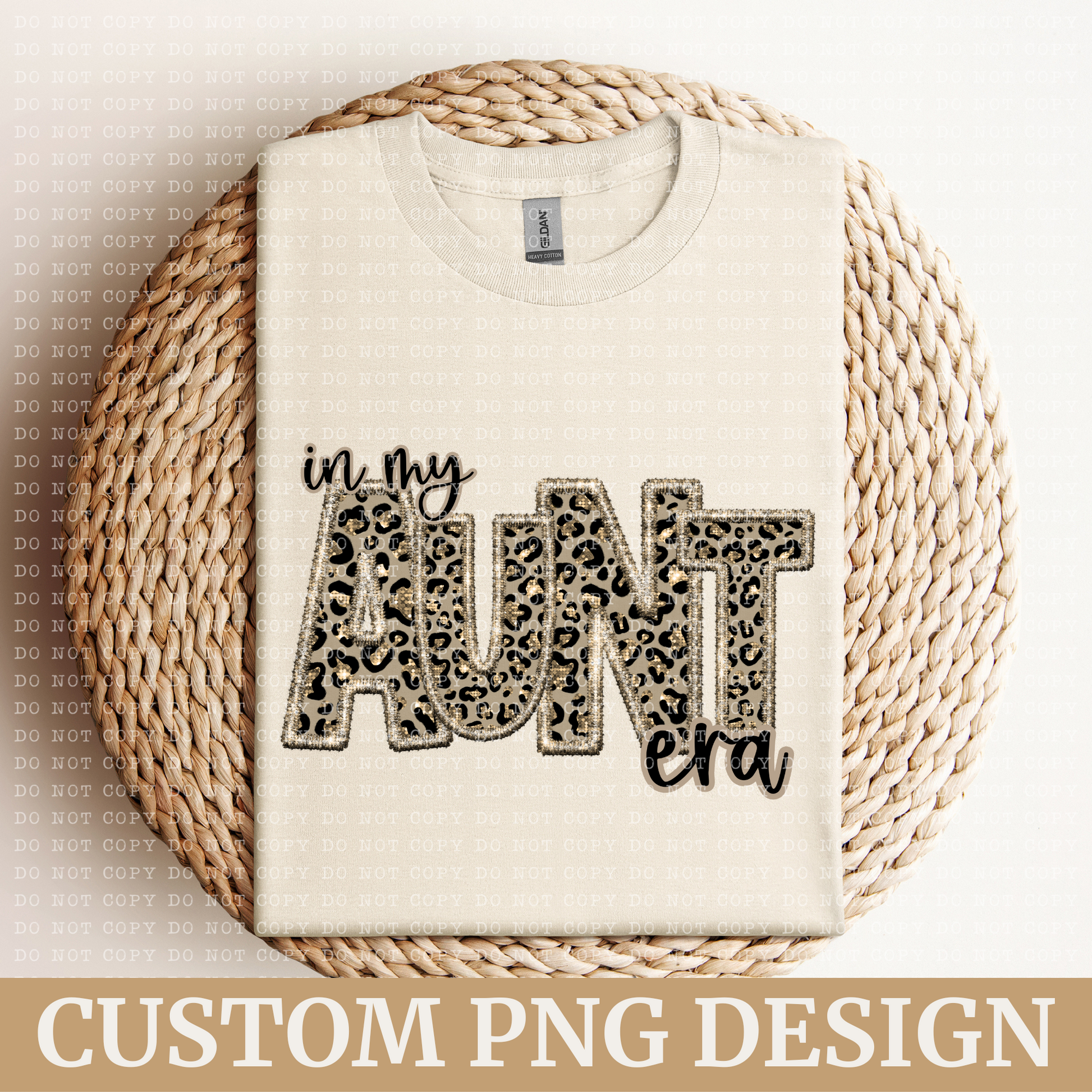 Custom Era Leopard Faux Sequin Faux Embroidery - PNG File- Digital Download