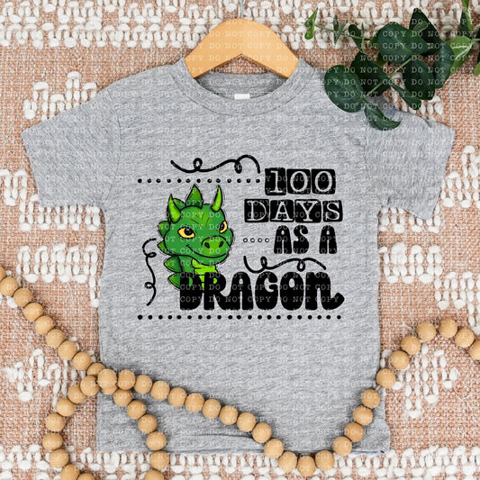 100 DAYS AS A DRAGON CUTE- PNG File- Digital Download