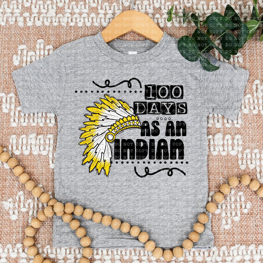 100 DAYS AS AN INDIAN YELLOW- PNG File- Digital Download