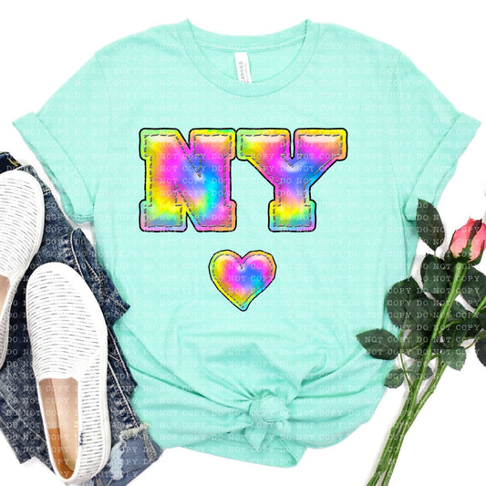 NEW YORK INFLATED TIE DYE - PNG File- Digital Download