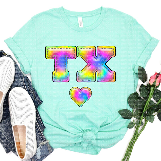 TEXAS INFLATED TIE DYE - PNG File- Digital Download