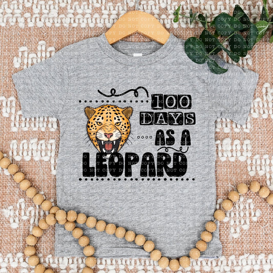 100 DAYS AS A LEOPARD- PNG File- Digital Download