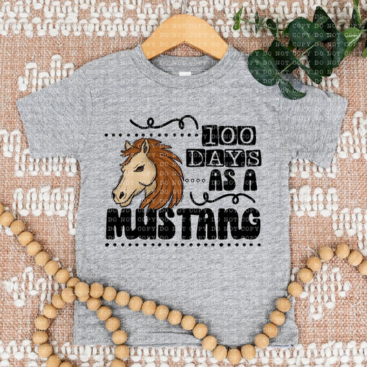 100 DAYS AS A MUSTANG- PNG File- Digital Download
