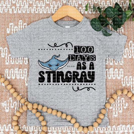 100 DAYS AS A STINGRAY- PNG File- Digital Download