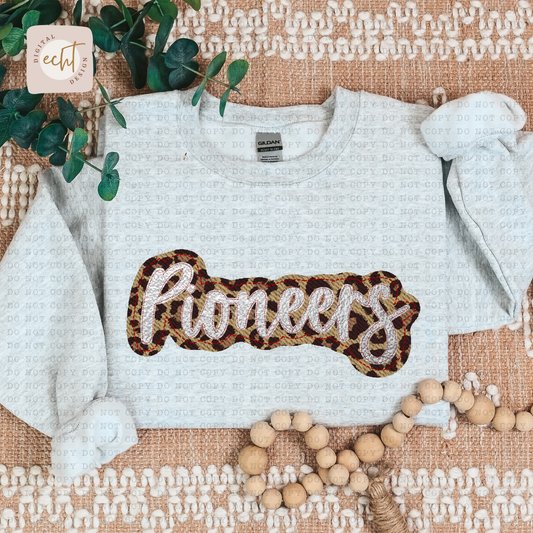 Pioneers Faux Sequin Faux Embroidery - PNG File- Digital Download