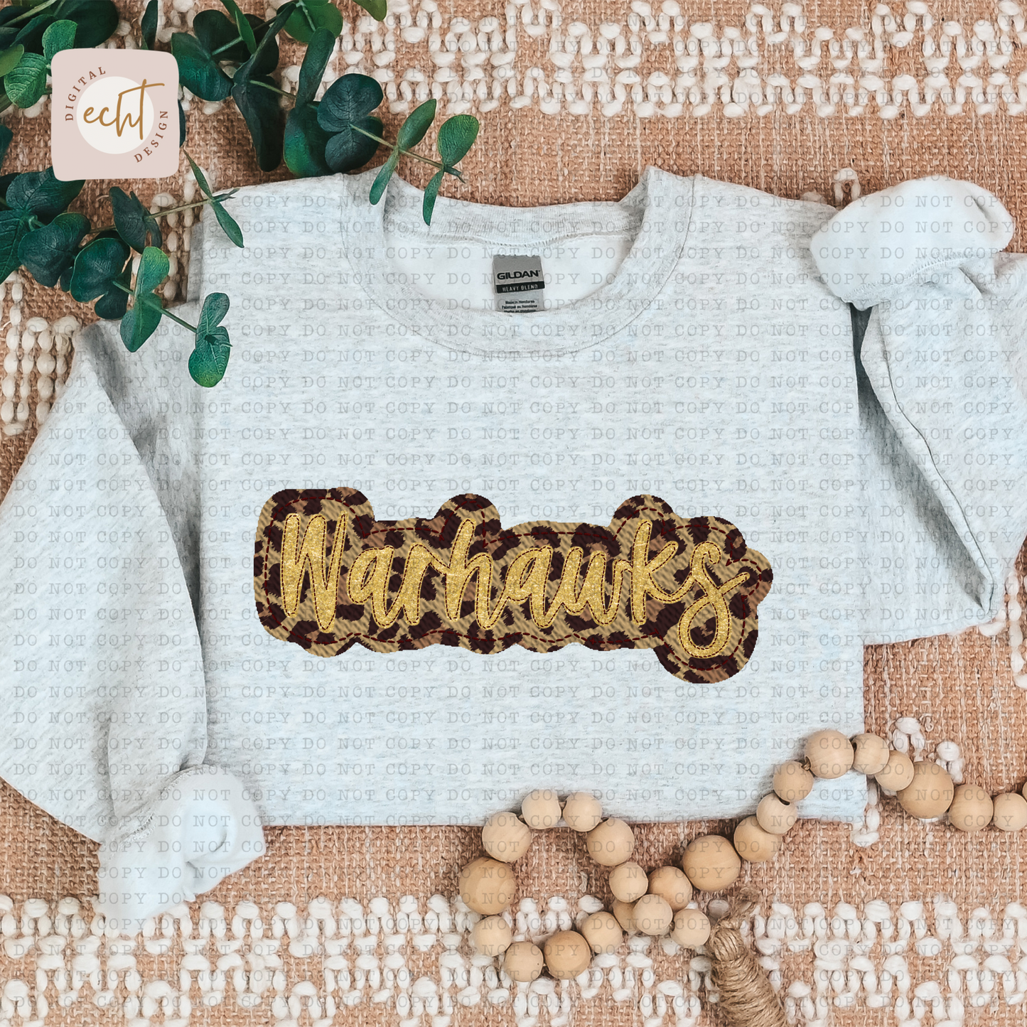 Warhawks Faux Sequin Faux Embroidery - PNG File- Digital Download