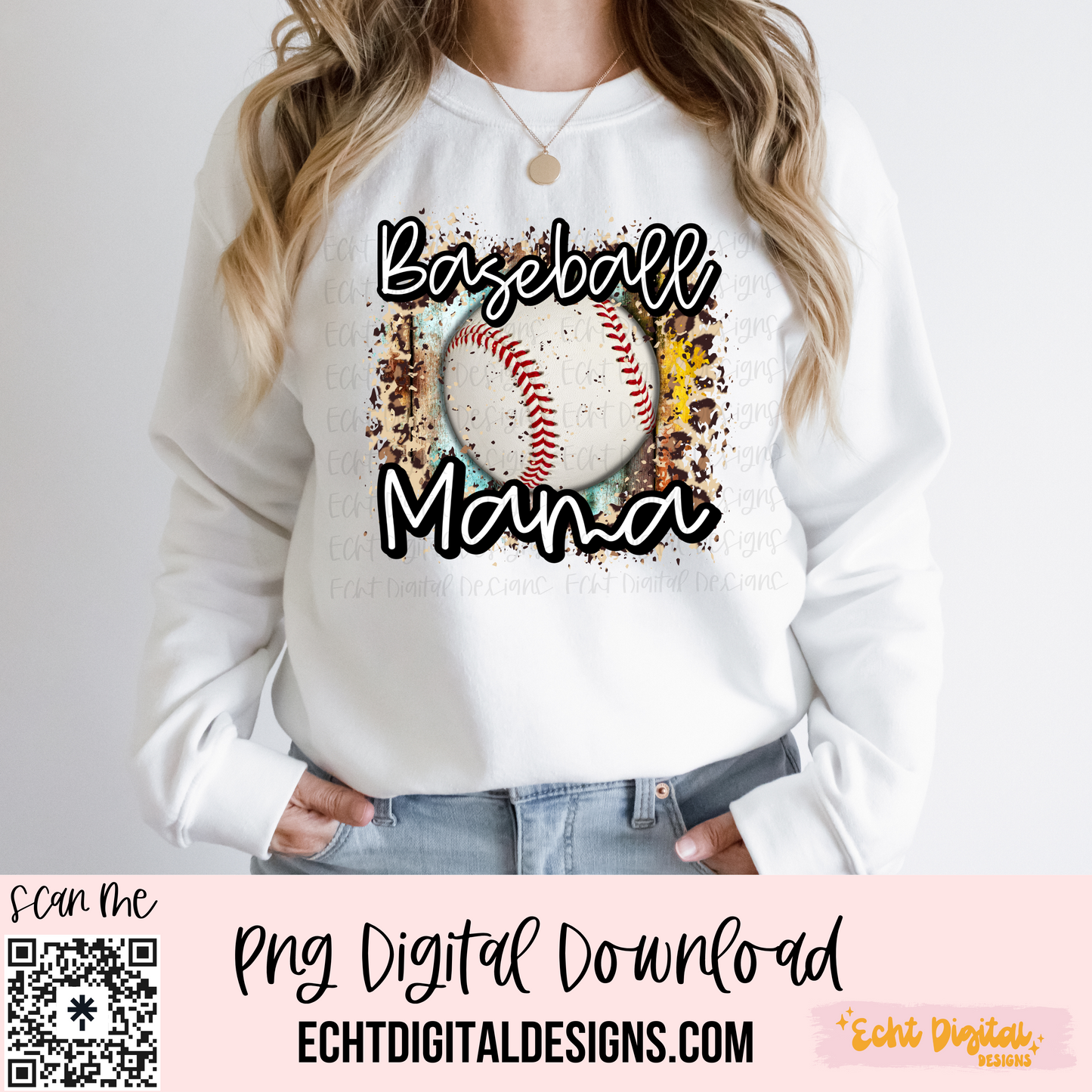 Baseball Mama PNG Digital Download