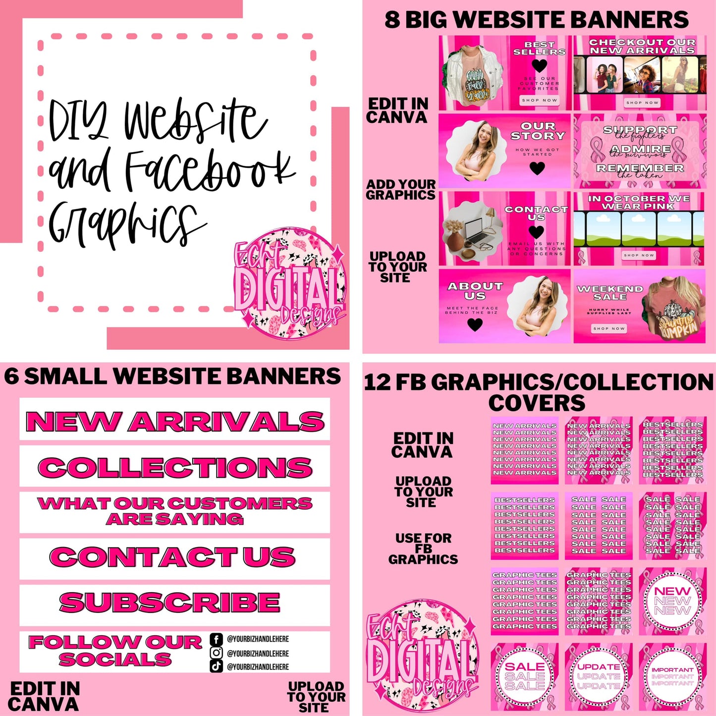PINK OUT DIY WEBSITE GRAPHICS