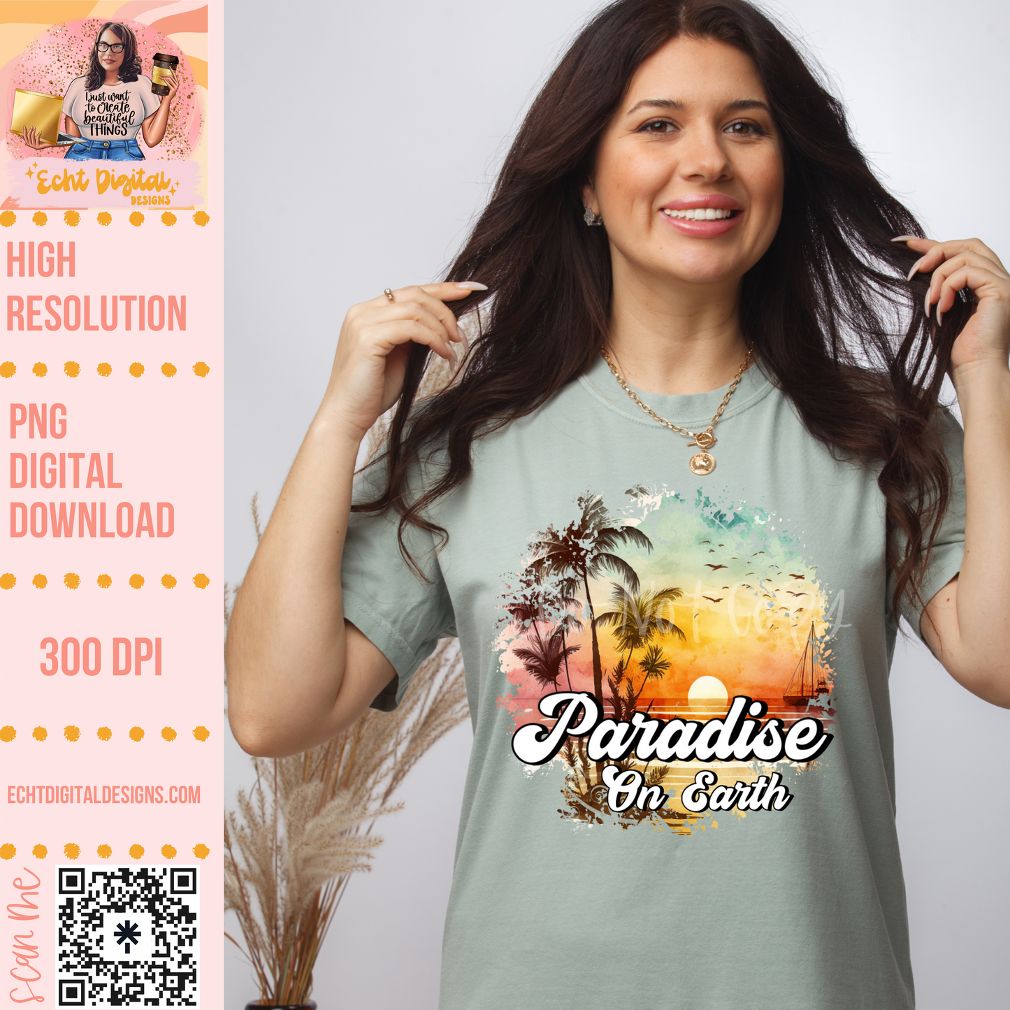 Paradise on Earth PNG Digital Download