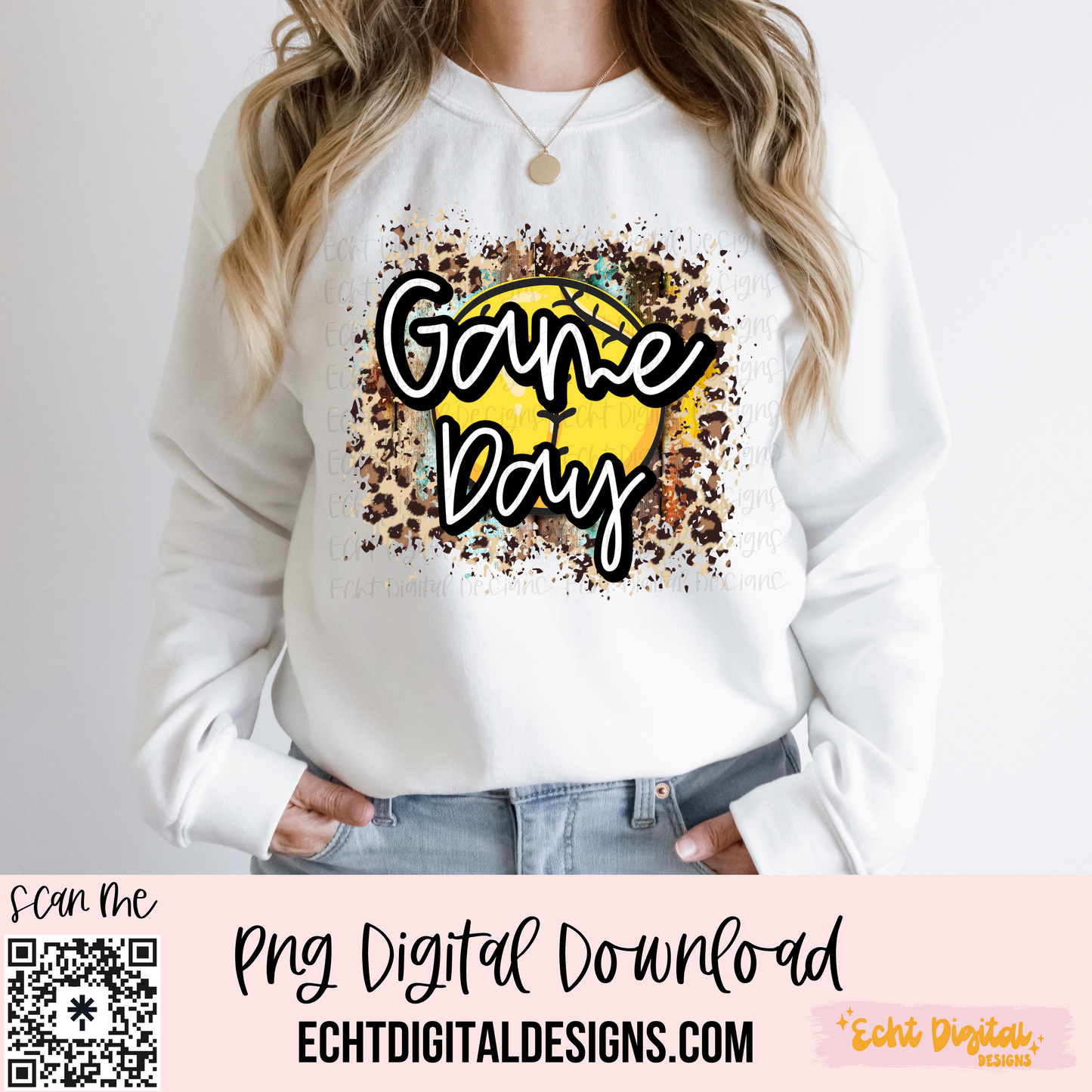 Game Day Softball PNG Digital Download