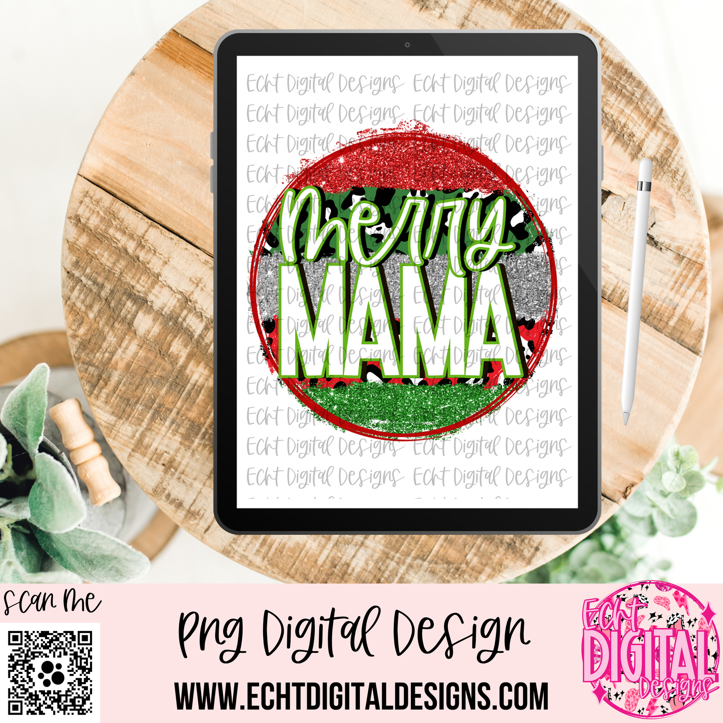 Merry Mama PNG Digital Download