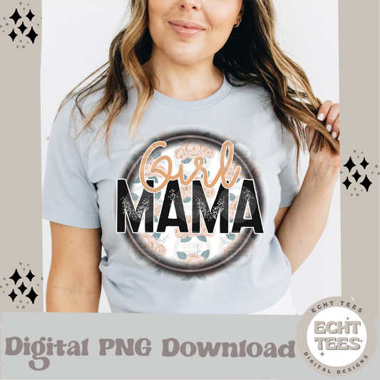 Girl Mama Orange PNG Digital Download