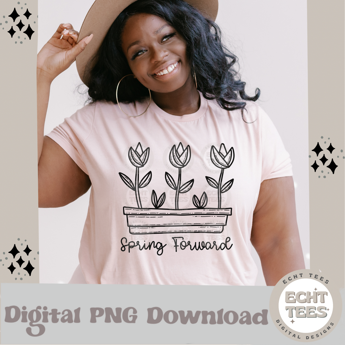 Spring Forward PNG Digital Download