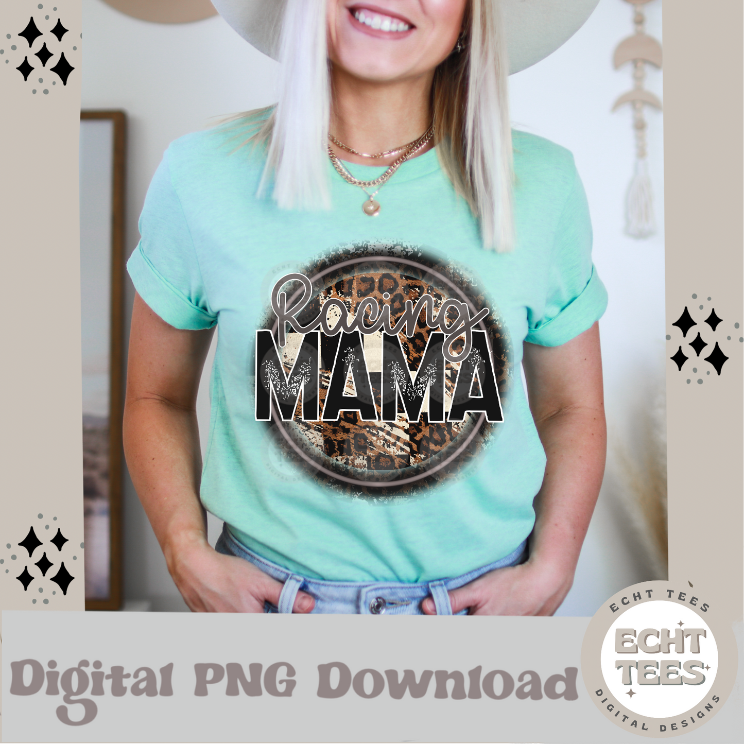 Racing Mama PNG Digital Download