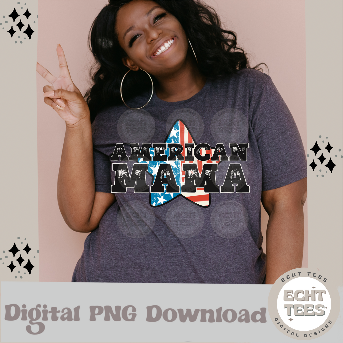 American mama  PNG Digital Download