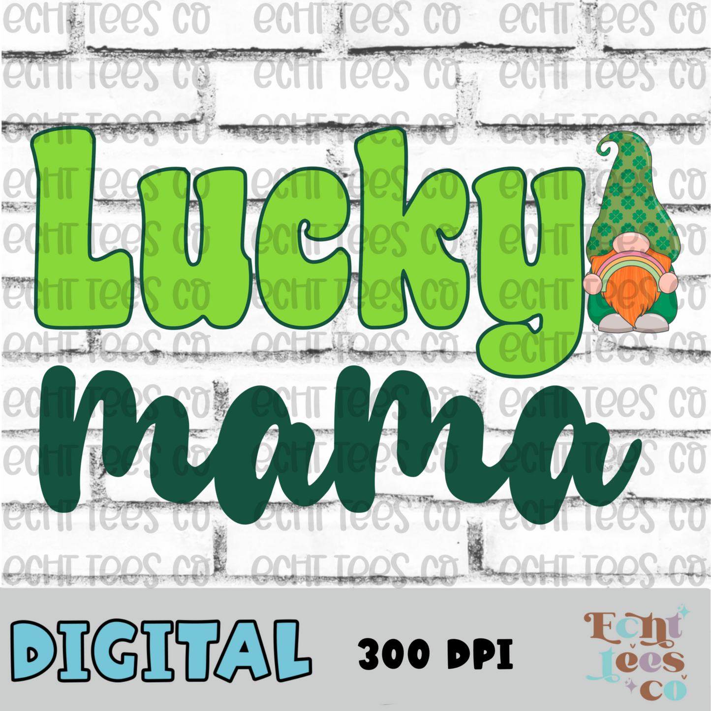 Lucky Mama PNG Digital Download