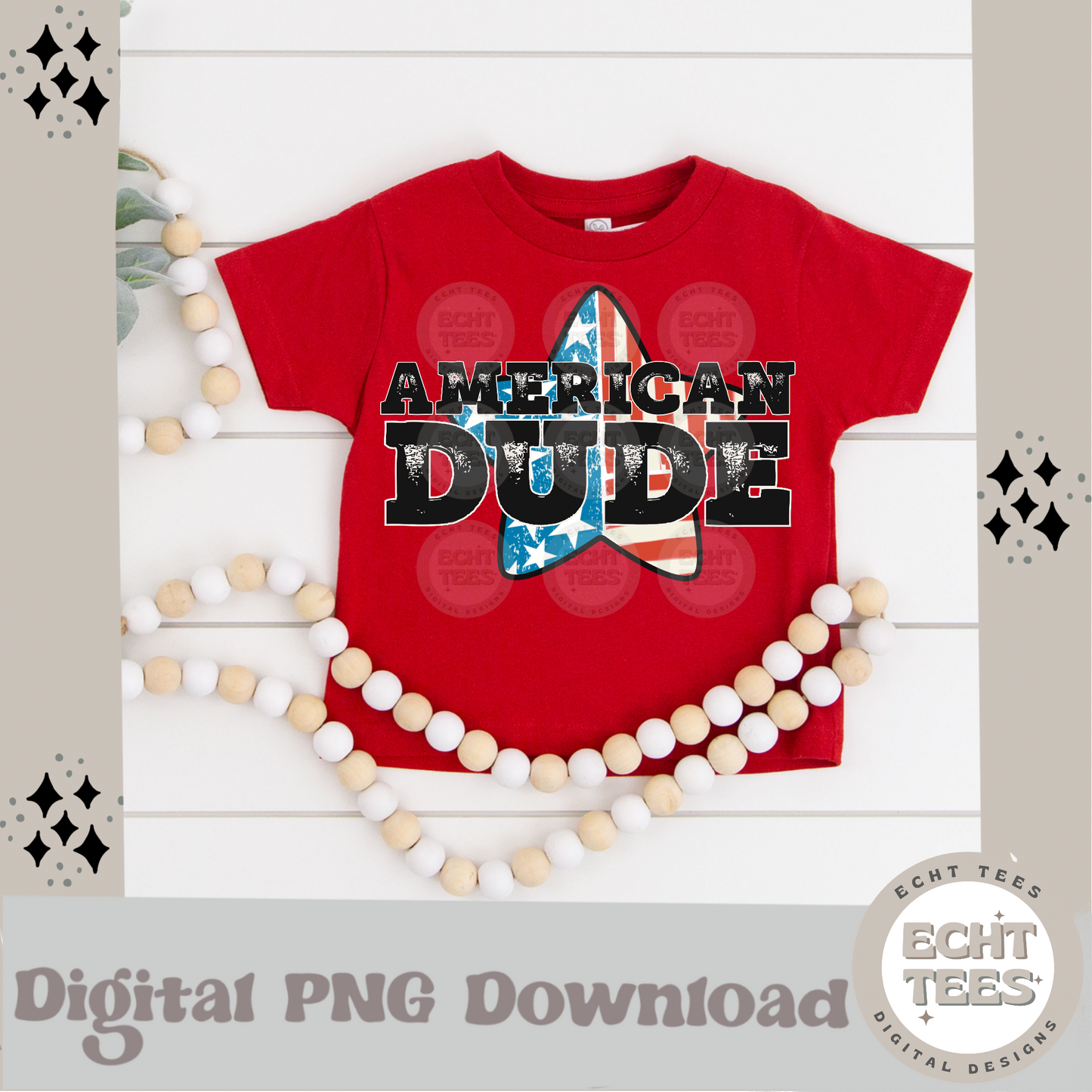 American Dude PNG Digital Download