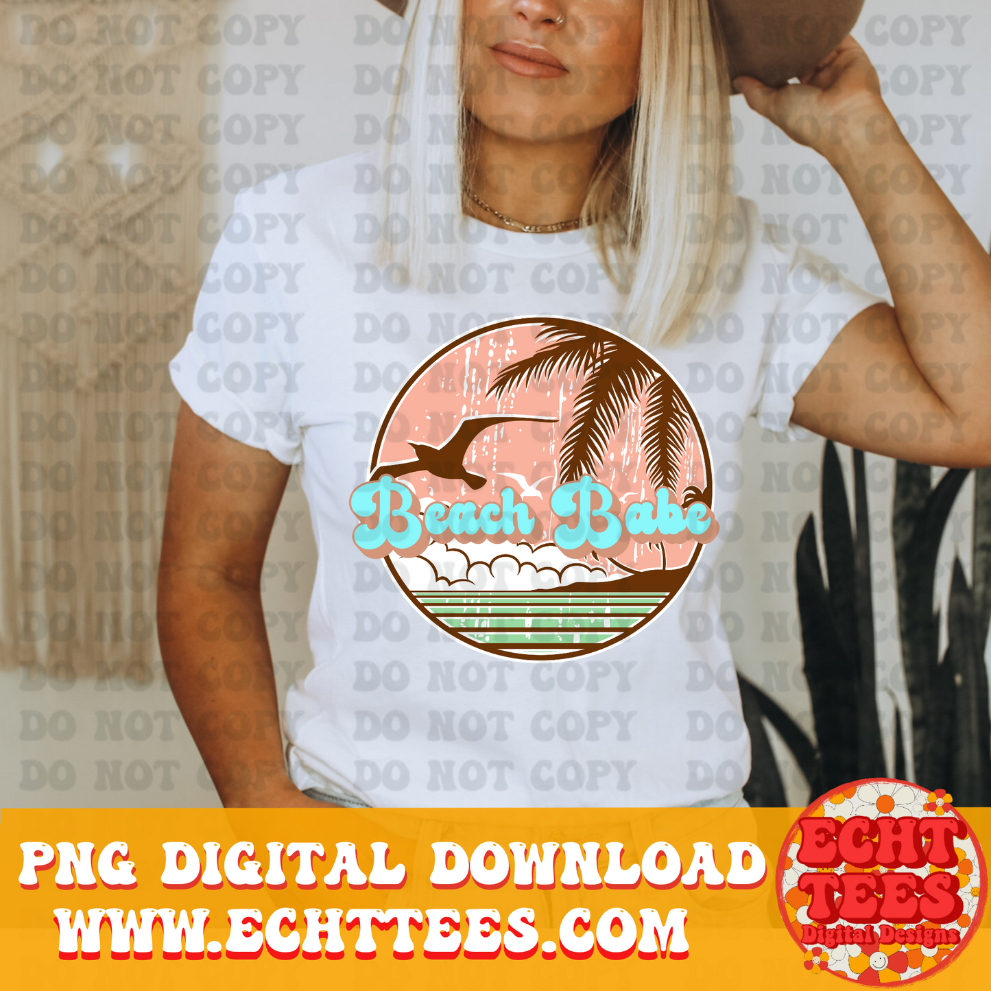 Beach Babe PNG Digital Download