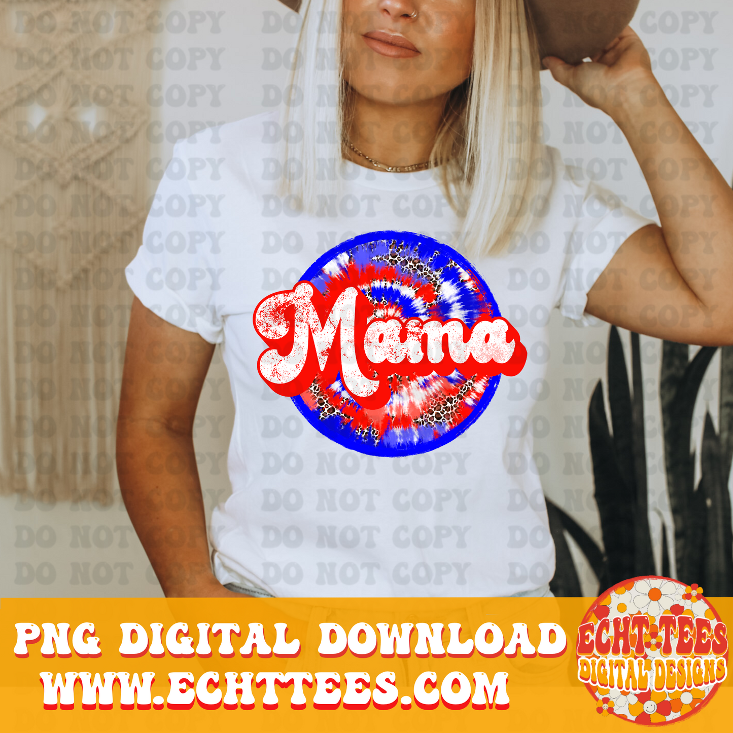 Patriotic Mama PNG Digital Download