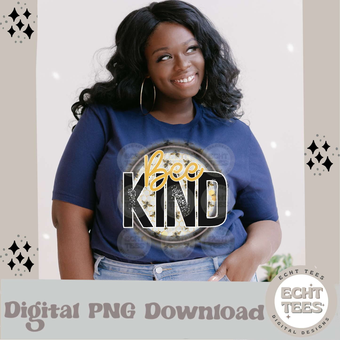 Bee Kind PNG Digital Download