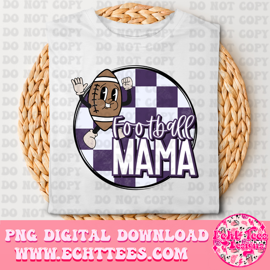 Football Mama Purple PNG Digital Download