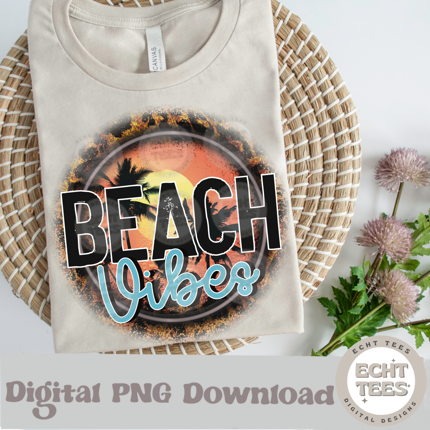 Beach vibes PNG Digital Download