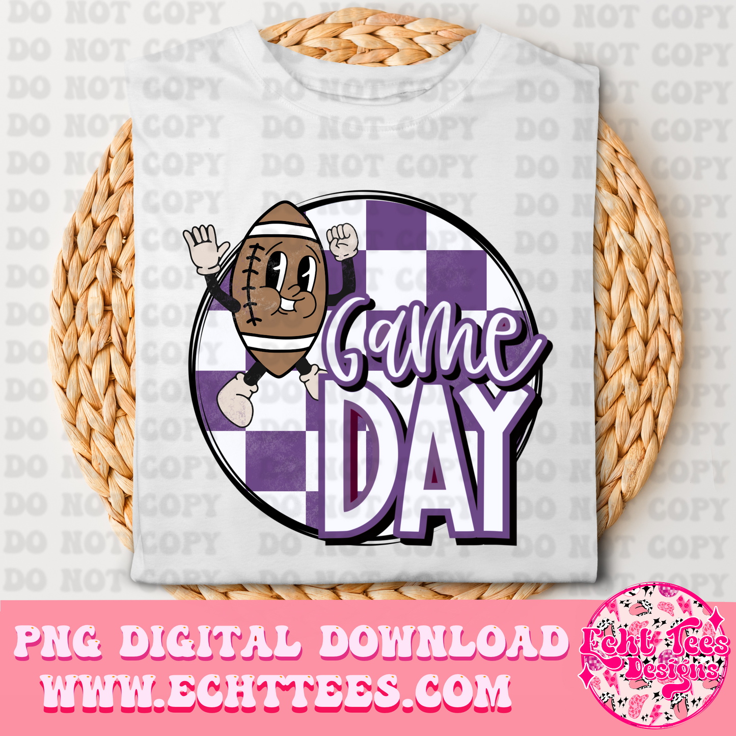 Game Day Purple PNG Digital Download