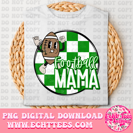 Football Mama Green PNG Digital Download