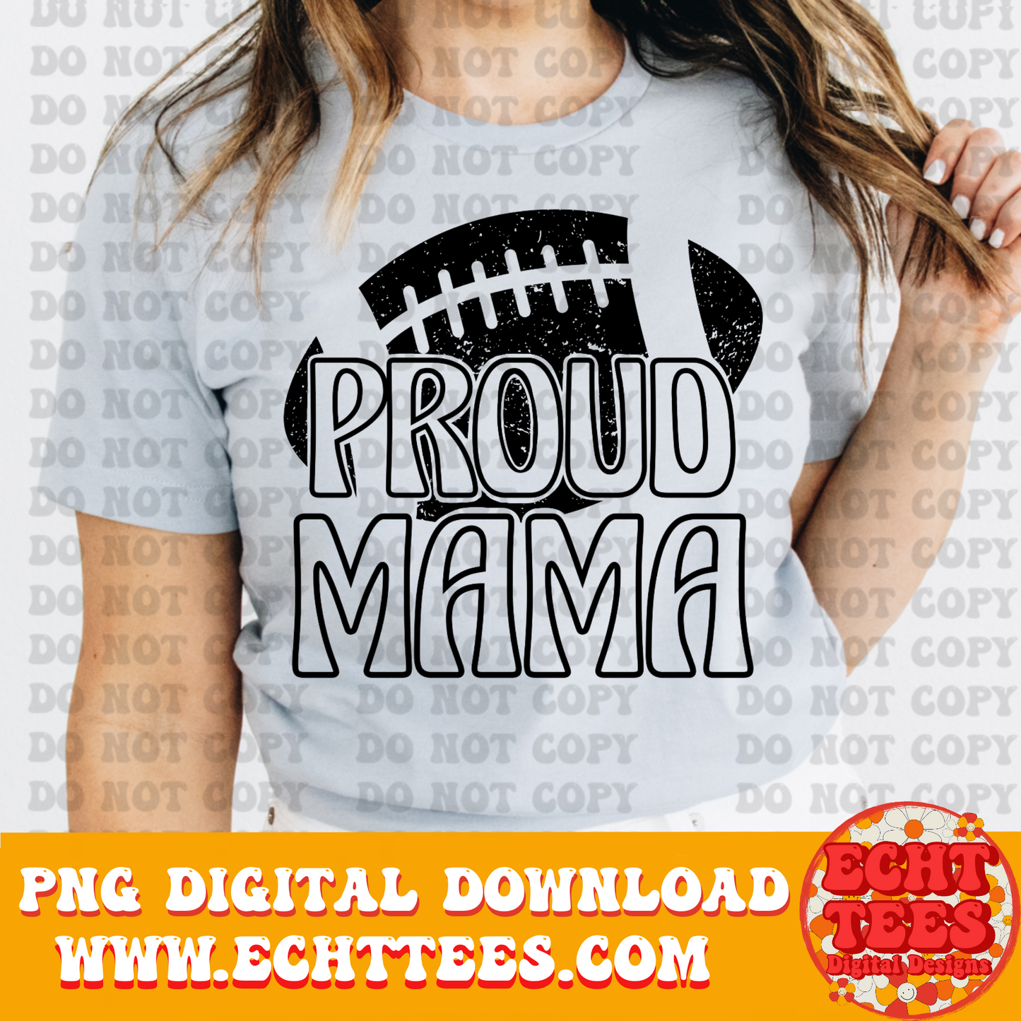 Proud Football Mama PNG Digital Download
