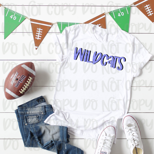 Wildcats blue white PNG Digital Download