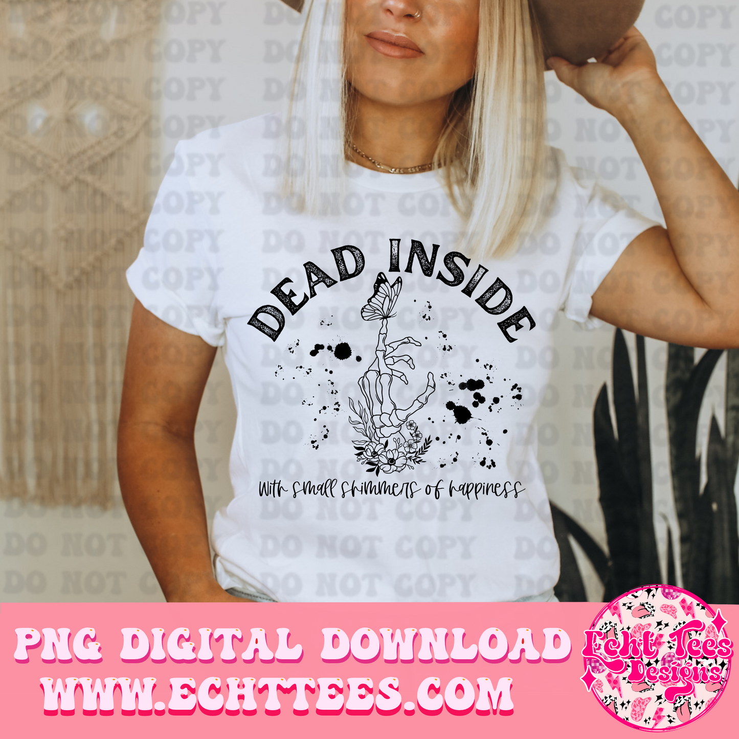 Dead inside with small shimmers of happiness PNG Digital Download