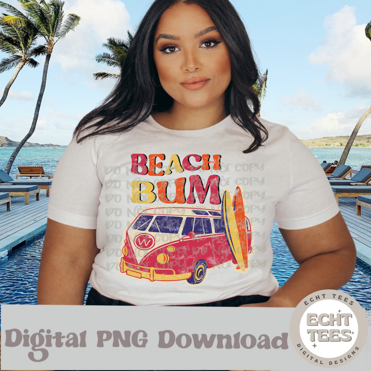 Beach Bum PNG Digital Download