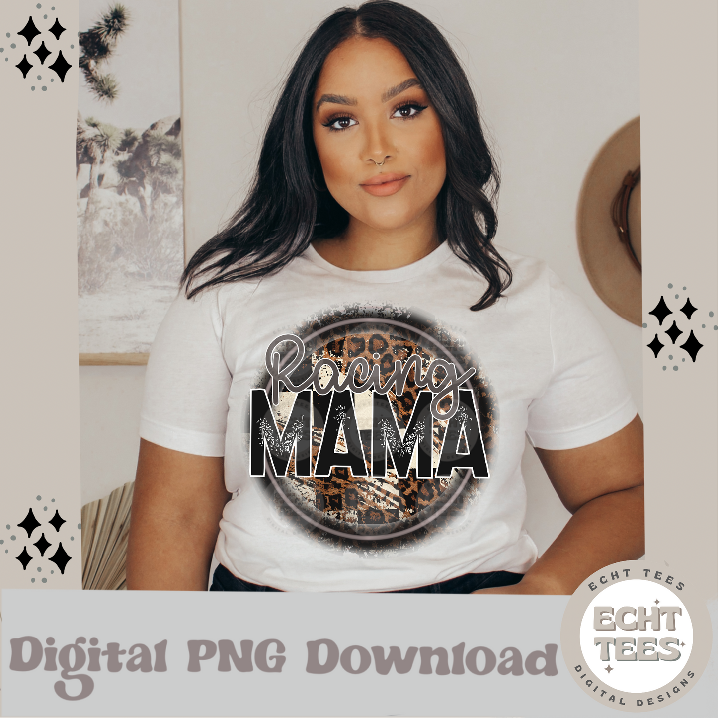 Racing Mama PNG Digital Download